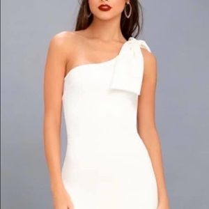 Lulus One Shoulder White Dress